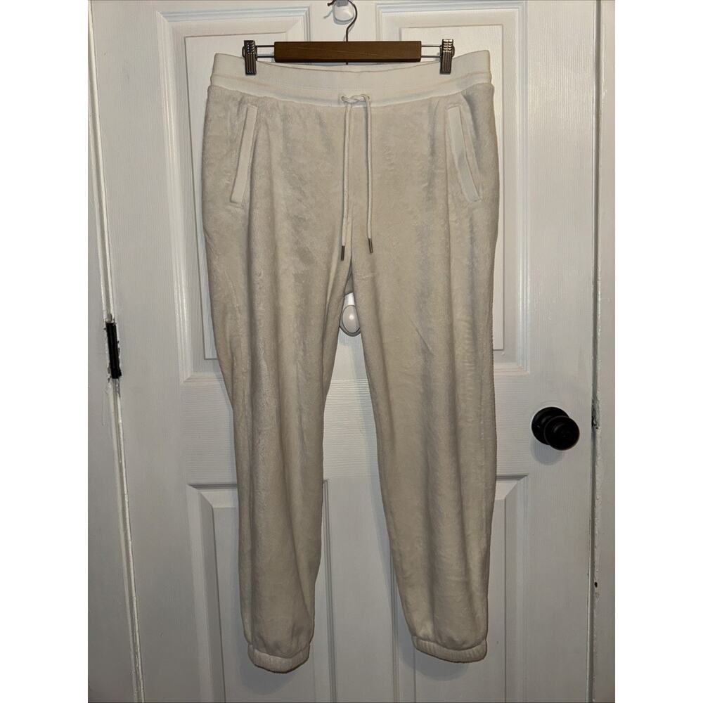 Athleta Cozy Karma‎ Recover Jogger Size L Large Bone Ivory Sweat Pants